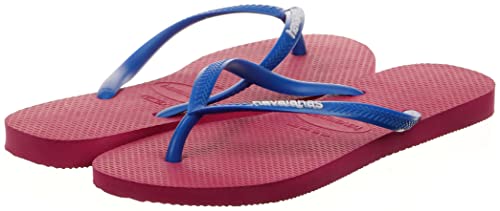 Chinelo Slim Logo Pop-Up, Havaianas, Feminino, Pink Eletric, 33/34