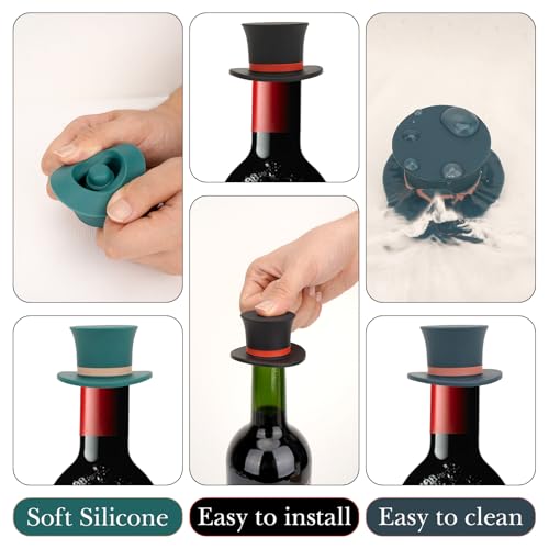 Bouchon bouteille de vin silicone réutilisable hermétique compatible format standard