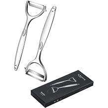 AMOUY Premium Peeler Set - Vegetable,Apple Peelers for Kitchen, Fruit, Carrot, Veggie,Potatoes Peeler,Y-Shaped Stainless Steel Peelers,with Ergonomic Non-Slip Handle & Sharp Blade,Good Sturdy 2PCS