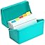Index Cards 3x5 3x5 Index Card Box With 100 Ruled Cards & 25 Dividers - Teal Organizer For Study, Recipes & Notes School Supplies College