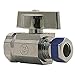 LASCO 06-9273 Straight Stop Quarter Turn Ball Valves, 1/2-Inch Iron Pipe Inlet X 3/8-Inch Compression Outlet, Chrome