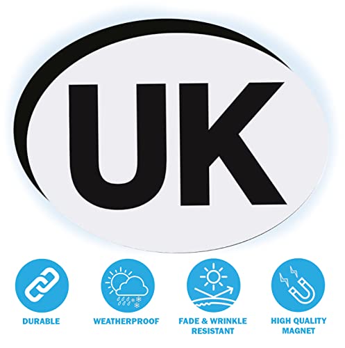 UK Magnetic Car Sticker A+++ for European Roads,driving and travel abroad. Oval stickers for car, van. Strong, Durable, Weather Resistant, Long Lasting,UK PLATES, signs use in the EU, Europe countries - Image 3