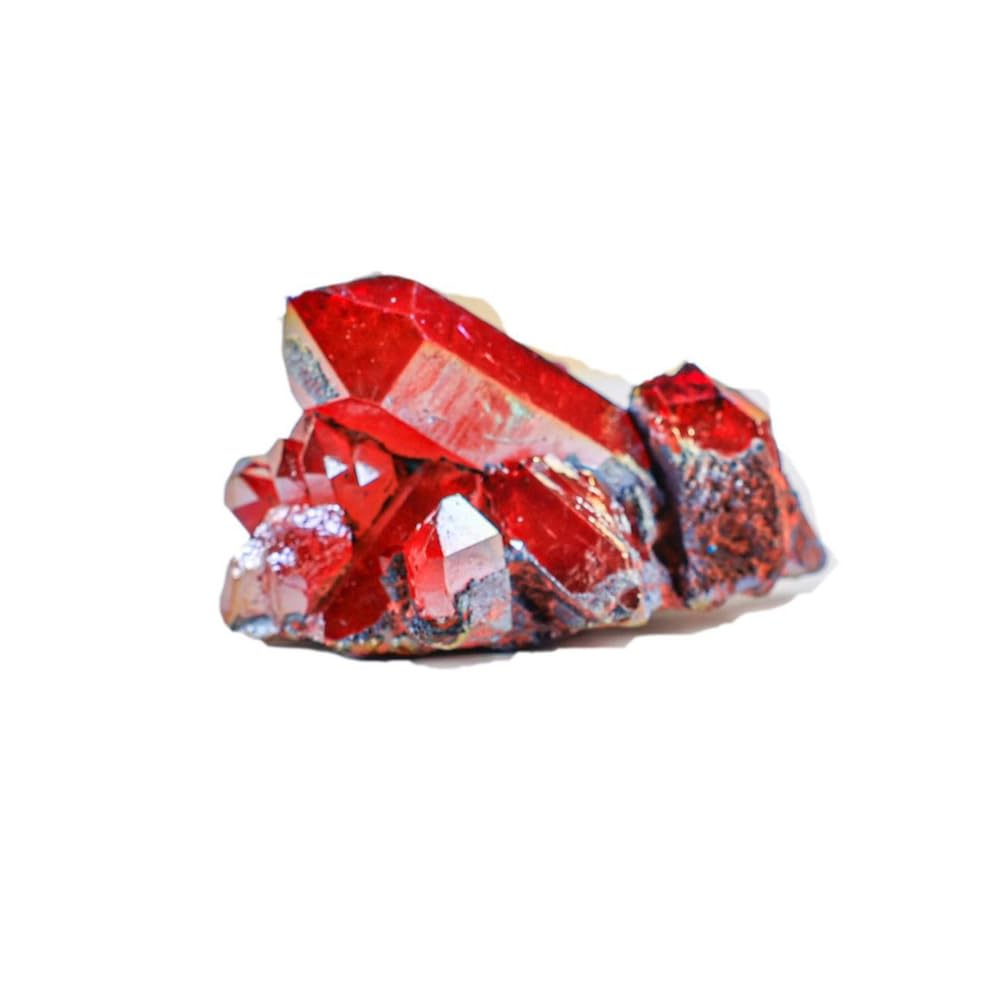 Cristal de cuarzo rojo DSZUJTYROP en formación de geoda natural