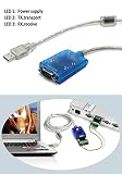 Jeirdus Kabel konwertera portu szeregowego USB na RS422 RS485 z chipem FTDI, obsługa systemów Windows 10, 8, 7, XP i Mac z ochroną ESD (3 metry)