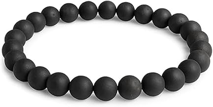 Karungali Bracelet, South Indian Ebony Wood Mala, 25 Black Beads, 8mm, Spiritual Meditation Protection Jewelry, Free Size