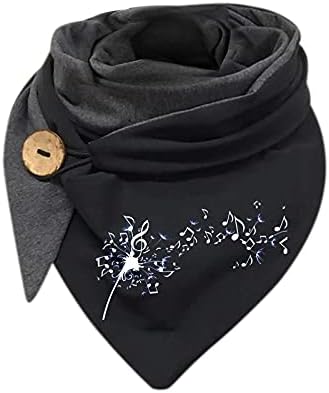 Winter Scarfs For Women Button Fashion Casual Warm Wrap Dandelion Printing Soft Scarves Wool Neck Scarf Fall Shawls,Winter Scarf For Women Cold Weather Fleece