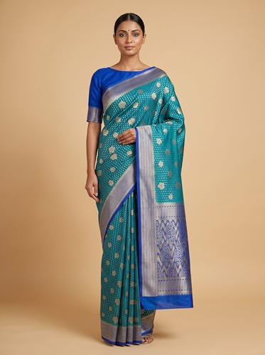 MIMOSA royal blue mysore silk saree – image 5