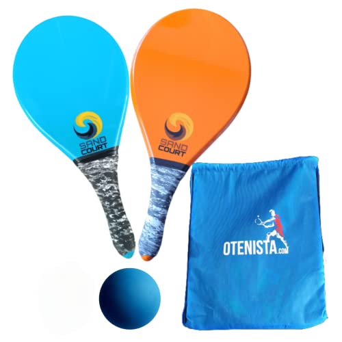 Raquete de Frescobol - Semelhante Fibra Kit 02 Raquetes, 01 Bola, 01 Sacola