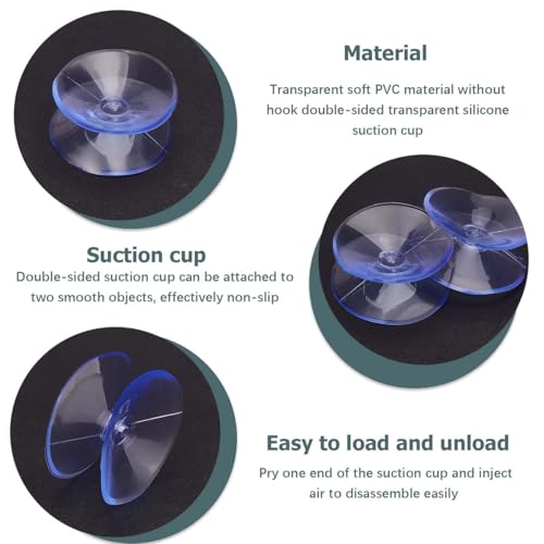 Image of Double Sided Suction Cups,12Pcs Double Sided for Glass Table Top,to Keep The Glass Table Top from Sliding,30MM Multipurpose Vacuum Suction Cups