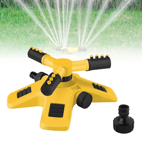 JOAASU Garden Sprinklers for Lawns, Garden Sprinkler, 360 Degree Rotation Lawn Sprinkler, Automatic Lawn Water Sprinkler, Adjustable Water Spray Range for Garden Plants Lawn Watering Lawn Irrigation