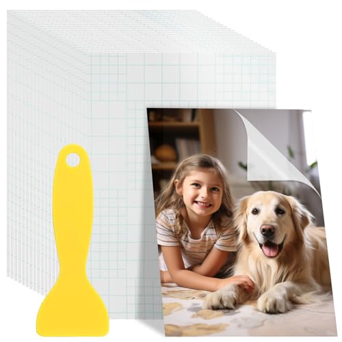 XTUDOU® 50 Blatt Kaltlaminierfolie, Laminierfolien A4 Kaltlaminierfolie, Kaltlaminierfolie A4 Selbstklebend, Wasserdicht Selbstklebende Laminierfolie für Bastelarbeiten, Exemplare, Dokumente