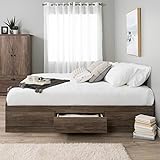 Prepac Mate's Platform Storage Bed with 6 Drawers, Queen, Drifted Gray