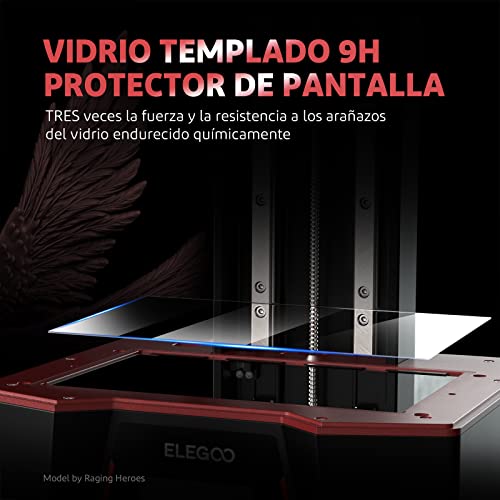 ELEGOO LCD Monocromo 8K de 10 Pulgadas con una Resolución HD de 7680x4320 y Cristal Templado Antirrayado Reemplazable, Compatible con Impresora 3D de resina LCD Saturn 2 y 8K