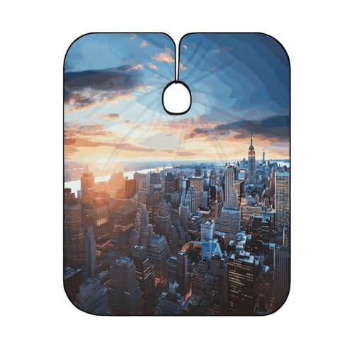 Capa para corte de cabello New York City Skyline 170x144 cm miniatura 6