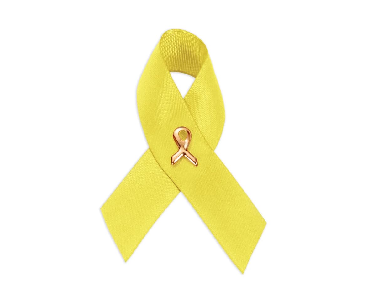 1/2/5/10/25/50/100pcs Satin Awareness Ribbon Pins (Pick your color), for Cancer &amp; Disease Awareness, Bulk Quantities for Fundraising, Events, Gift Giving