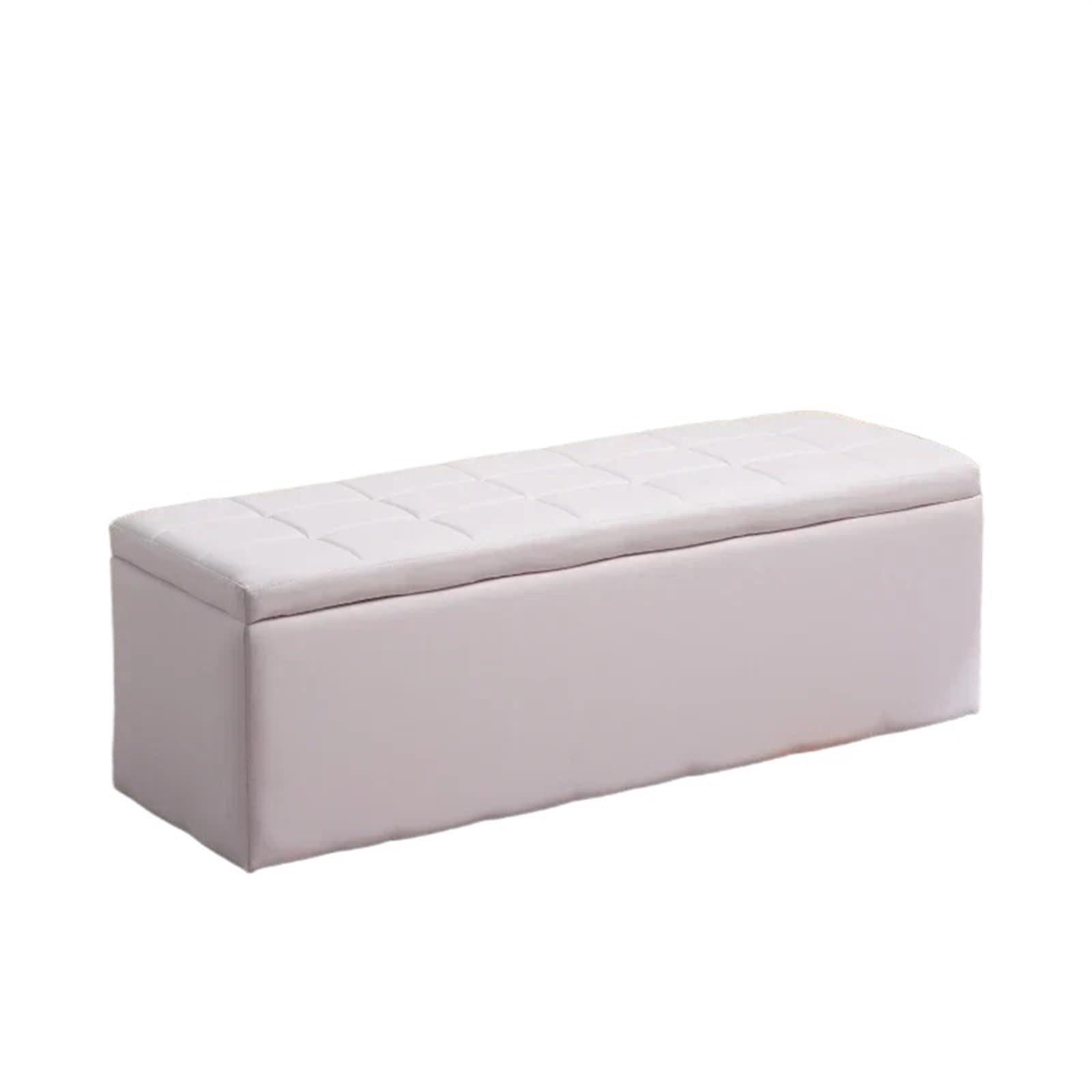 Banc à chaussures multifonction avec coffre de stockage blanc