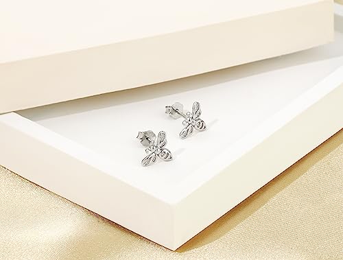 Pendientes de abeja SOFIA MILANI de botón en plata 925 para look de oficina 5