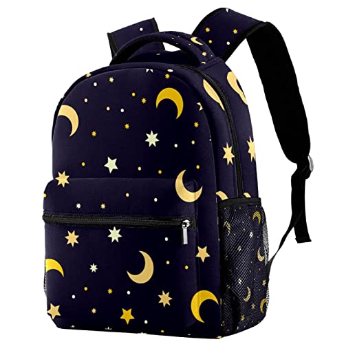 Mochilas ligeras de tejido transpirable con estampado de luna para excursiones de camping