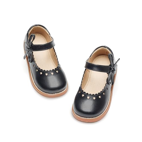 Image of Flaryzone Toddler Little Girl Mary Jane School Uniform Oxfords Flat Dress Shoes