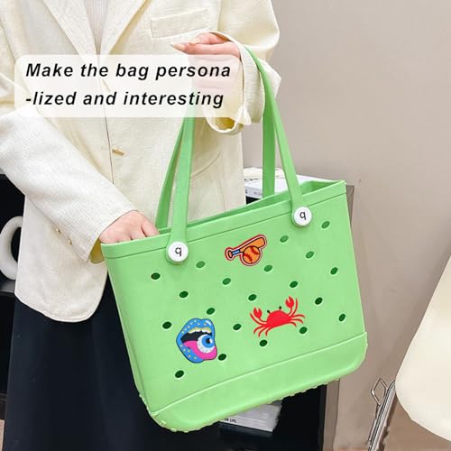 Image of Lckaey Rubber Beach Bag Accessories-PVC Rubber Totes organizer Sport Charms- for Purse Bogg Inserts