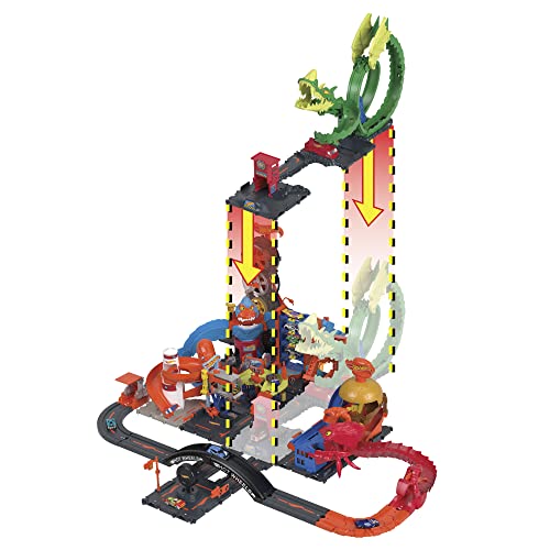 Hot Wheels City Dragone di Fuoco - Playset con