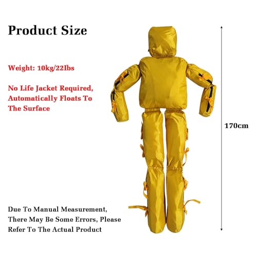 Muñeco de práctica para salvamento acuático PVC 170cm 10kg miniatura 2