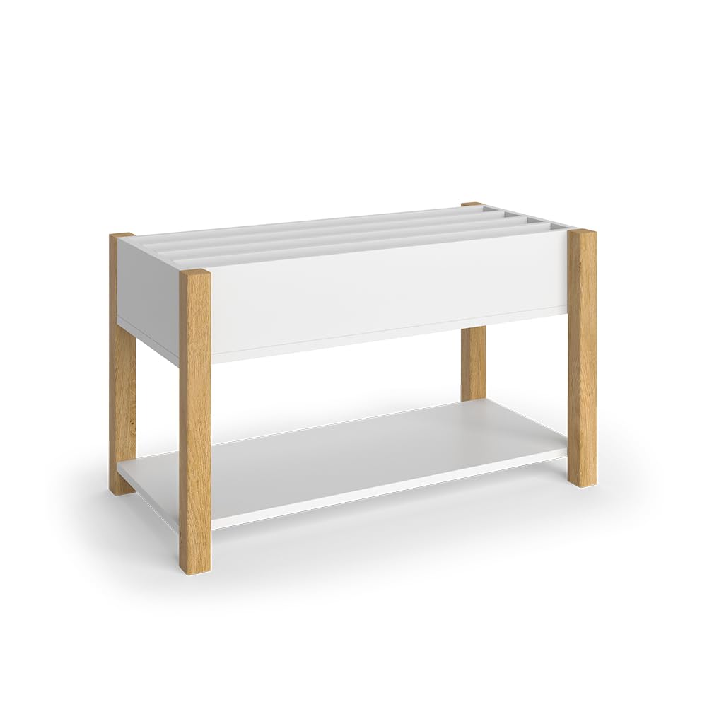VitaliSpa Étagère pour Enfants Malia, Blanc, 80x46cm, autoportant pour Le Rangement des Jouets et des Livres