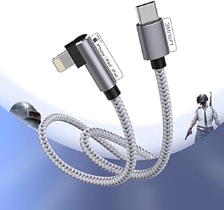 10FT 90 Degree USB C to Lightning Cable, Right Angle iPhone 13 Charger Cable Braided Fast Charging USB to iPhone Charger Cord MFi Certified with iPhone 13/12/ Pro/Max/11/8/Plus, i Pad, AirPods Pro(3M)