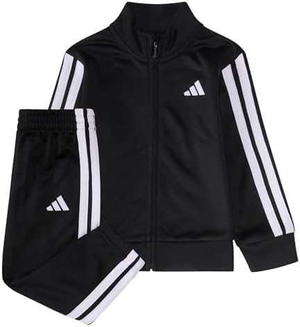 adidas Conjunto de 2 peças para meninos com zíper e jaqueta jogger