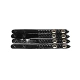 Triple K Belt Keeper Basket Weave Nickle Hardware (4 Pack), Black, 3/4