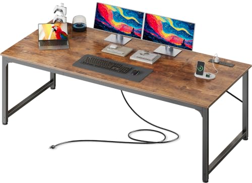 63 x 30 Inch Desk with Outlets