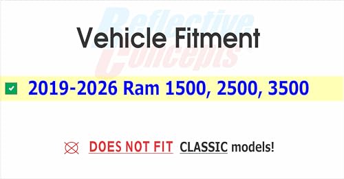 Image of Reflective Concepts 4x4 Emblem Overlay Decal Sticker -Fits: 2019-2026 Ram, NOT for Classic - (Color: American Flag)