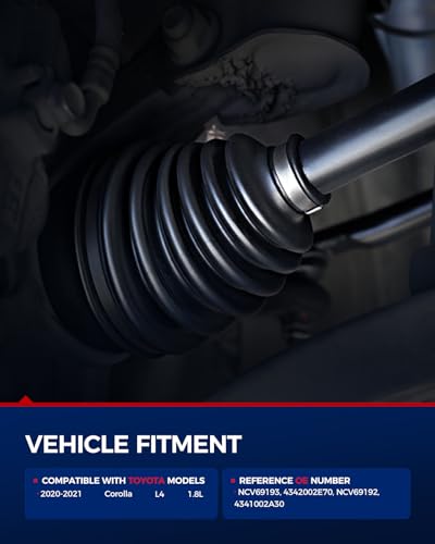 Image of KAX CV Axle Shaft Assembly Front Driver and Passenger Side for Toyota