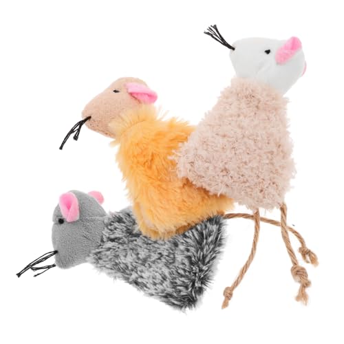 NOLITOY 3個 猫のシミュレーションおもちゃ 製品 柔らかい ティーザー 猫のおもちゃインタラクティブ 形 足 インタラクティブな猫のおもちゃ ペットのおもちゃ ぬいぐるみ ランダムカラー