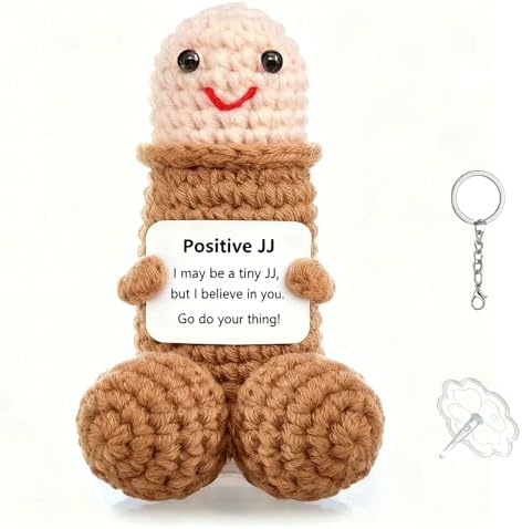 Emotional Support Positive Crochet Animals Pickle Funny Gag Doll ...