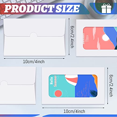 60 Pack Window Gift Card Envelopes Gift Card Sleeves Blank Gift Card Holders 3.9 X 2.4 Inch Envelopes For Gift Cards Greeting Card Mailing Envelopes(White) #TOP1