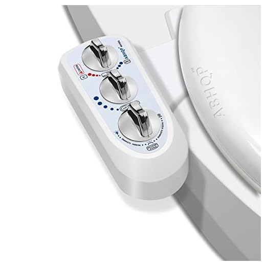 ABHQP - Dual Nozzle Hot and Cold Bidet- Self Cleaning Hot and Cold Water Bidet Non-Electric Mechanical Bidet Toilet Attachment - with Temperature (Silver)