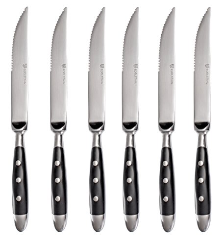 GRÄWE 6 Stück Steakmesser Serie' Nürnberg' schwere geschmiedete Ausführung