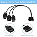 ELFJMZP Molex to 4 Pin Fan Cable 2 Pack 12V Full Speed PC Fan Power Splitter, 3PCS 4-Pin Adapter for ATX PSU Case Cooling 30cm/11.8in (1 to 3)