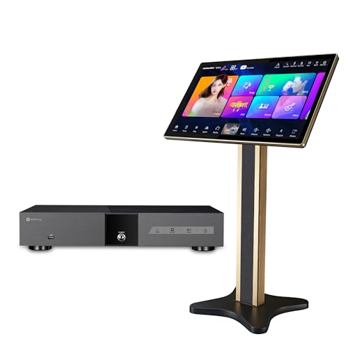InAndOn Karaoke Machine：Karaoke Player with 21.5" Touchscreen, KV V5 MAX Karaoke Machine with WiFi, YouTube Support, 650,000+ Online Songs, 4K HD Output, Home KTV System for Party