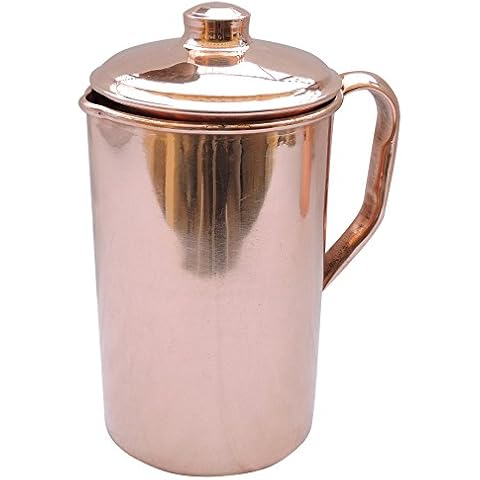 Pure Copper Water Jug 1.5 Lt Capacity | Copper Pitcher for Ayurveda Health Benefit Cover