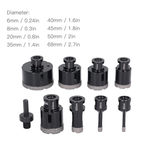 Set de 8 brocas de diamante para azulejo y mármol miniatura 4