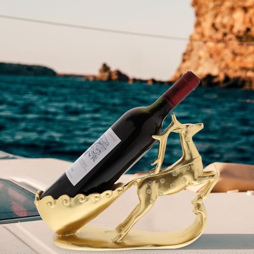 Support pour bouteilles de vin en forme de cerf cadeau décoratif - 7