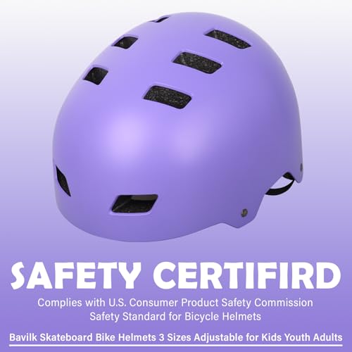 Image of Skateboard Bike Helmet,3 Sizes for Adults Youth Teen Kids Toddler | Adjustable for Men Women Boys Girls,Safety Certified Multi-Sport for Scooter Skate Bicycle Skating Rollerblading