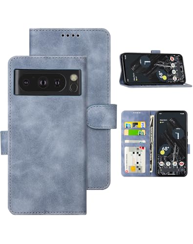 Coque Pixel 8 Pro antichoc et étui portefeuille magnétique rabattable en simili cuir