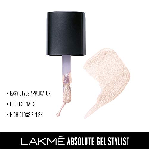 Image of Lakme Absolute Gel Stylist Nail Color, Ivory Dust, 12 ml