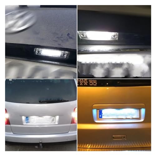 Lámpara LED para luces de matrícula coche blanco 6000k 12V 2 Uds 5