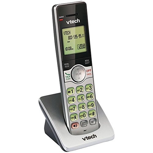 VTech CS6909 Accessory Cordless Handset for VTech CS6949 Series Cordless Phone Systems, Silver/Black