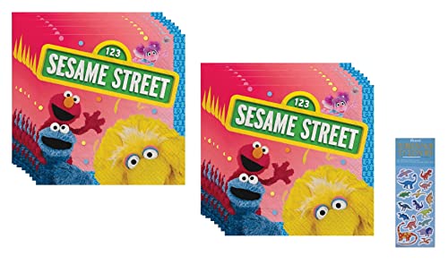 Sesame Street Birthday Party Supplies Bundle Pack Includes 32 Napkins #TOP19
