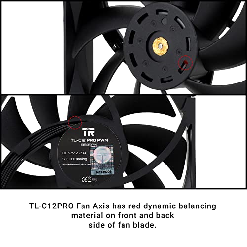 Image of Thermalright TL-C12PRO 120mm CPU Fan, S-FDB Bearing, PWM Control, 1850RPM, Performance Airflow Case Fan
